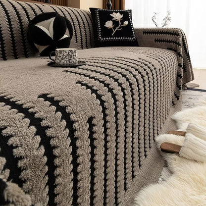 Skanto | Plush Sofa Cover with Non-Slip Backing