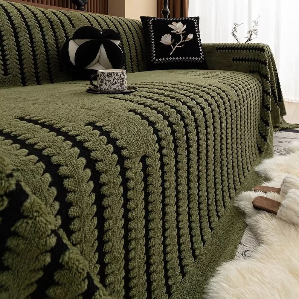 Skanto | Plush Sofa Cover with Non-Slip Backing