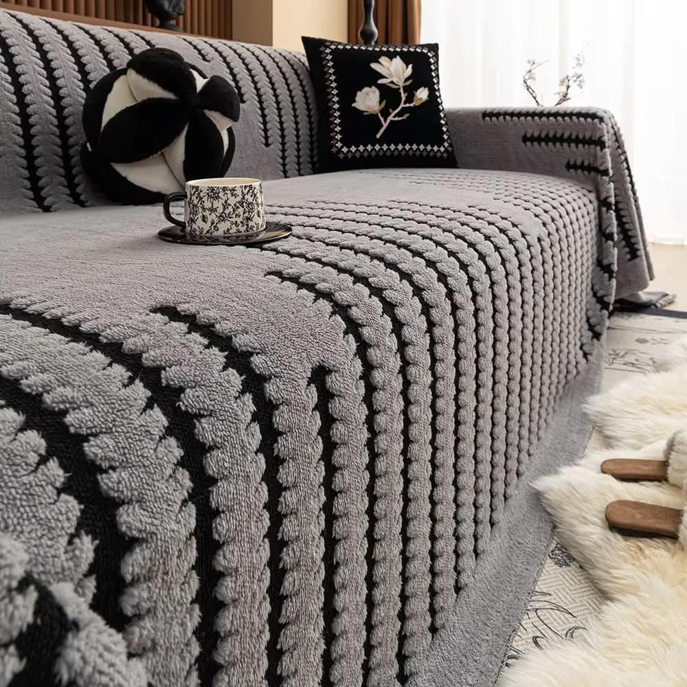 Skanto | Plush Sofa Cover with Non-Slip Backing
