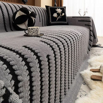 Skanto | Plush Sofa Cover with Non-Slip Backing