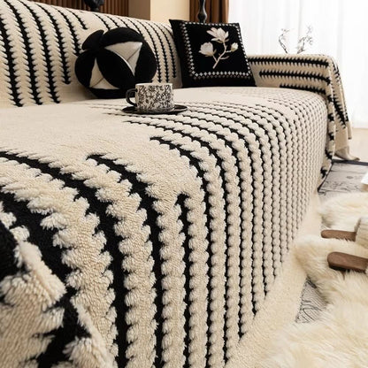 Skanto | Plush Sofa Cover with Non-Slip Backing