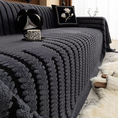 Skanto | Plush Sofa Cover with Non-Slip Backing