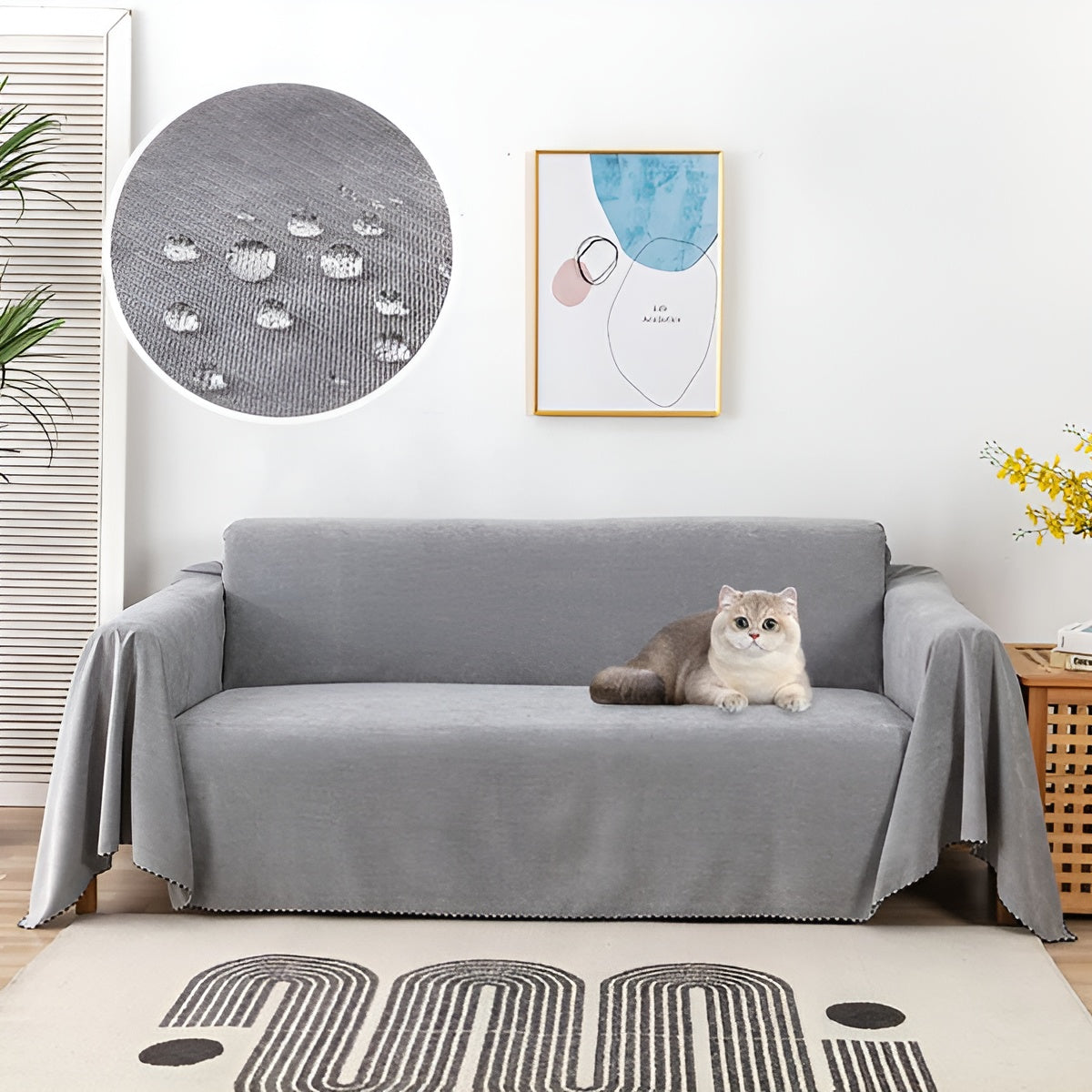 BowLift | Waterproof Sofa Blanket CosyHaven | Reversible | Pet Friendly & Easy Care