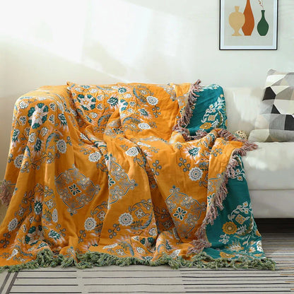 Skanto | Boho Jacquard Cotton Rug Cozy Luxury Versatile Comfort