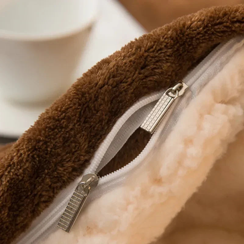 BowLift | CozyNest Reversible Wool Blanket – Flannel & Cashmere Warm Blanket for Winter