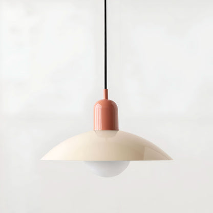 BowLift | Modern Macaron Bauhaus Pendant Light – Iron Shade