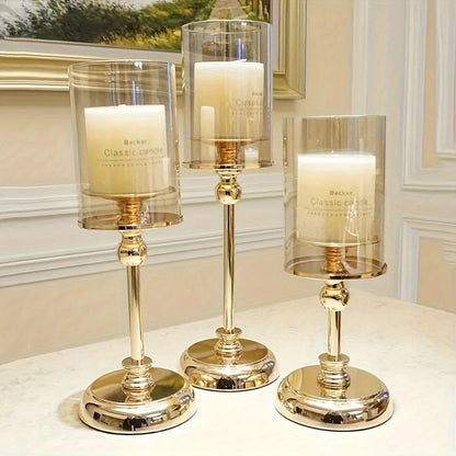 Skanto | NuptialGlow - Retro Luxe Wedding Candle Holder Set