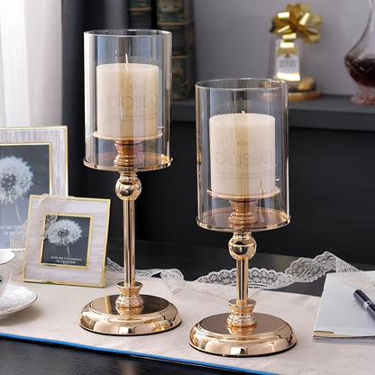 Skanto | NuptialGlow - Retro Luxe Wedding Candle Holder Set