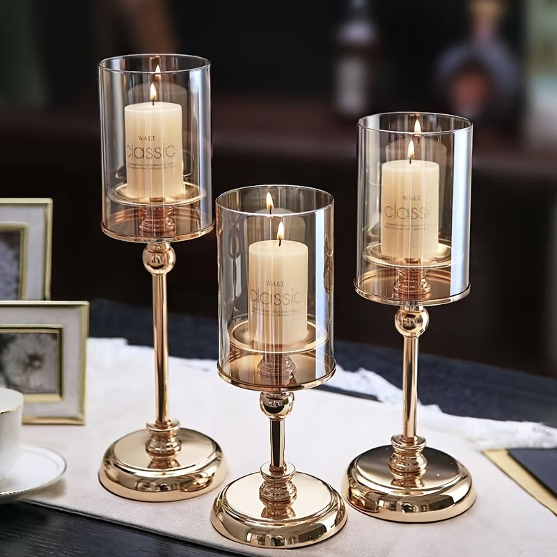 Skanto | NuptialGlow - Retro Luxe Wedding Candle Holder Set