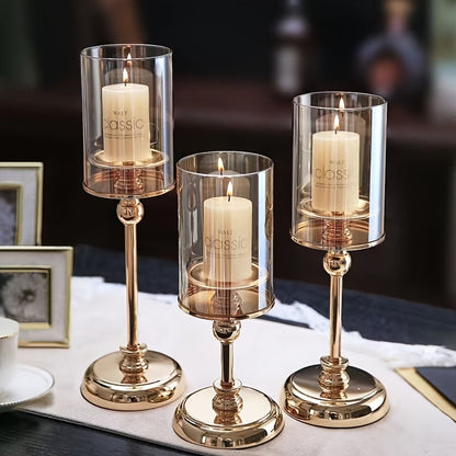 Skanto | NuptialGlow - Retro Luxe Wedding Candle Holder Set