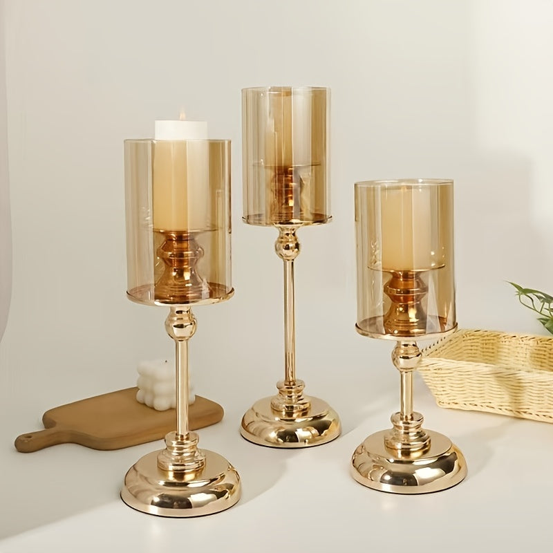 Skanto | NuptialGlow - Retro Luxe Wedding Candle Holder Set