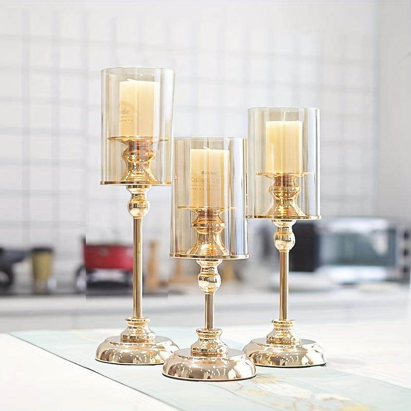Skanto | NuptialGlow - Retro Luxe Wedding Candle Holder Set