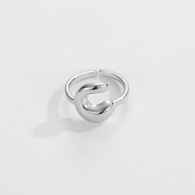 BowLift | Cute Bubble Letter Initial Ring