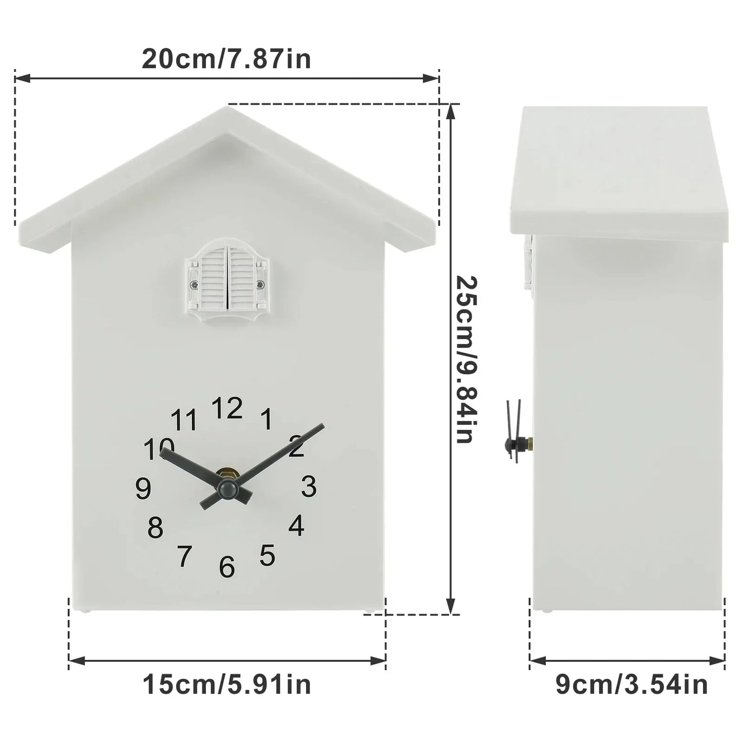 Skanto | Cuckoo Clock with Pendulum Delicate Cuckoo Bird Battery-Operated Cuckoo Wall Clock for Living Room Decor