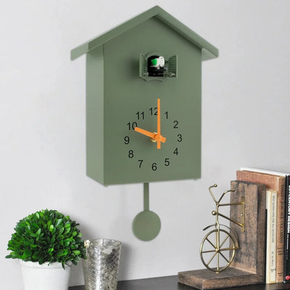 Skanto | Cuckoo Clock with Pendulum Delicate Cuckoo Bird Battery-Operated Cuckoo Wall Clock for Living Room Decor