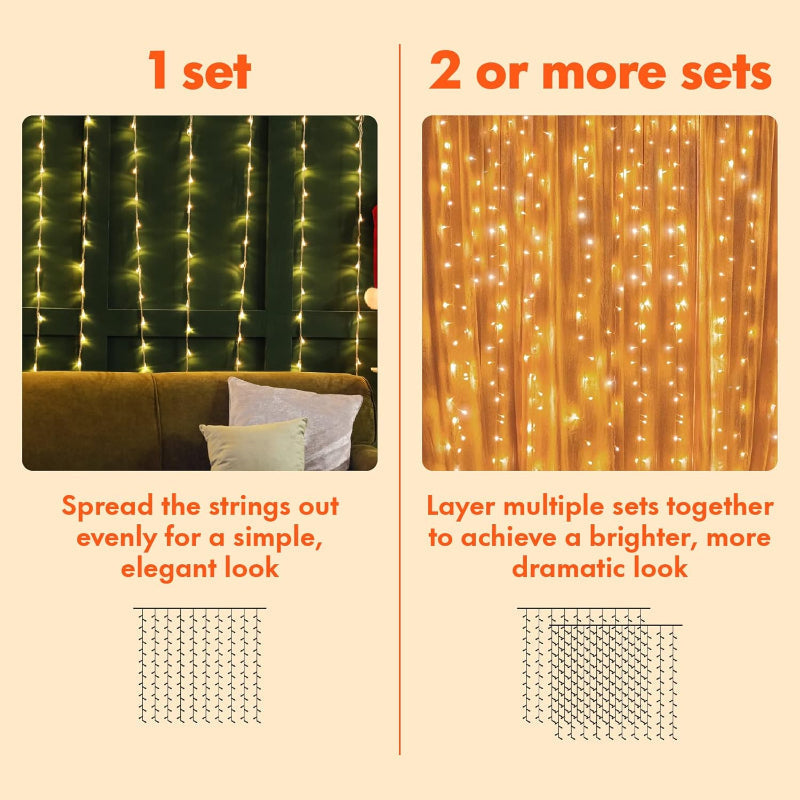 Skanto Skanto | Curtain Lights with Modes and Waterproof Design