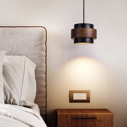 BowLift | Black Hanging Lamp Travertine with Adjustable Height – Modern Lamp for Living Room and Dining Room above Table