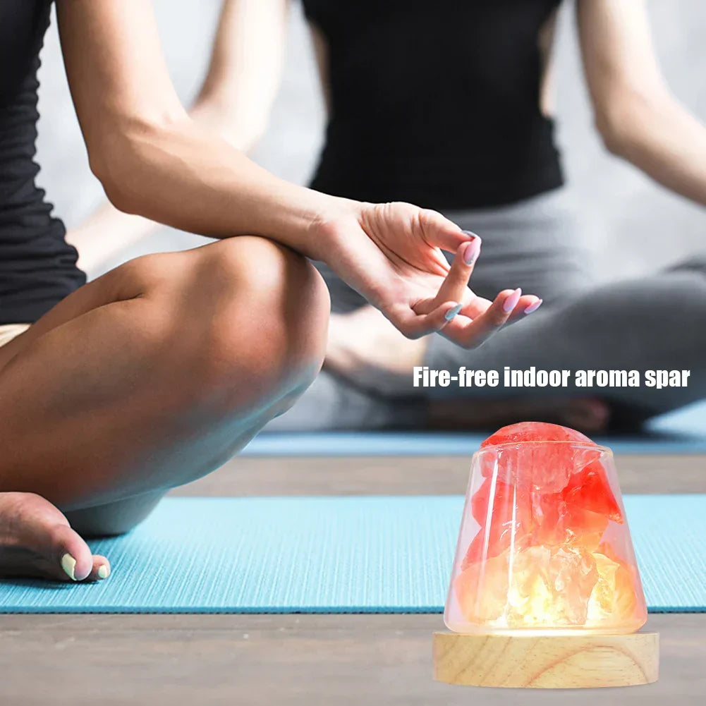Himalayan Salt Lamp - Crystal Night Light & Essential Oil Diffuser