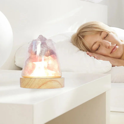 Himalayan Salt Lamp - Crystal Night Light & Essential Oil Diffuser