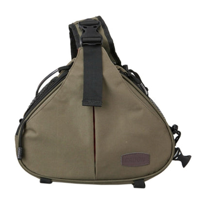 BowLift | CADEN Triangle Tscope Sling Shoulder Cross Digital Camera Bags Case Soft Bag with Rain Cover for Canon Nikon Sony K1, Size: 36*31*15cm (Army Green)