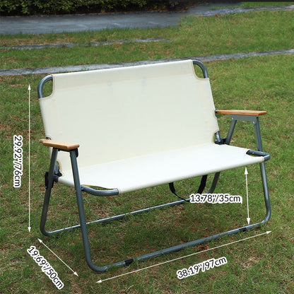 Modern Minimalist Rectangular Carbon Steel Oxford Fabric Collapsible Camping Chair Backrest Armrest For Garden | Bowlift