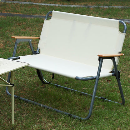 Modern Minimalist Rectangular Carbon Steel Oxford Fabric Collapsible Camping Chair Backrest Armrest For Garden | Bowlift