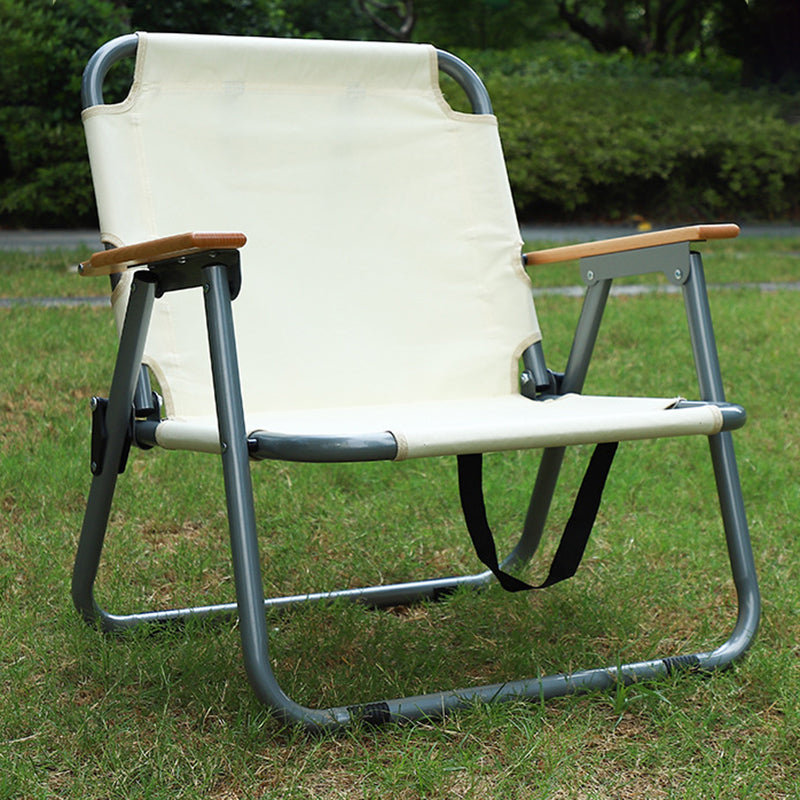 Modern Minimalist Rectangular Carbon Steel Oxford Fabric Collapsible Camping Chair Backrest Armrest For Garden | Bowlift