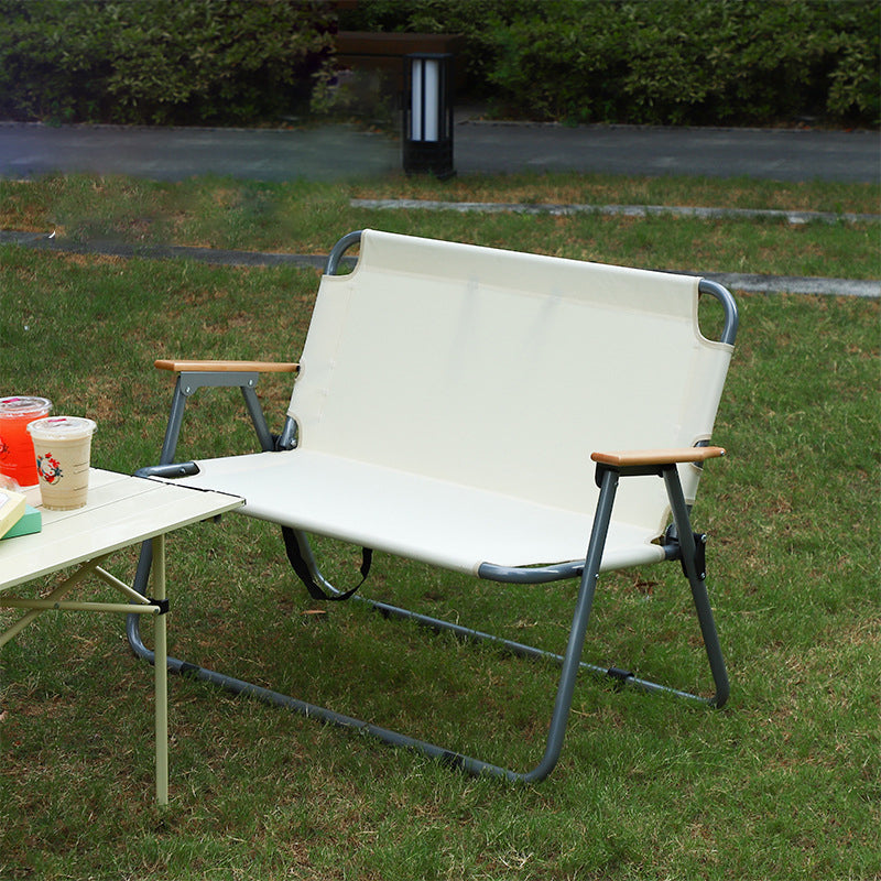 Modern Minimalist Rectangular Carbon Steel Oxford Fabric Collapsible Camping Chair Backrest Armrest For Garden | Bowlift