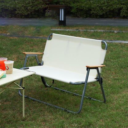 Modern Minimalist Rectangular Carbon Steel Oxford Fabric Collapsible Camping Chair Backrest Armrest For Garden | Bowlift