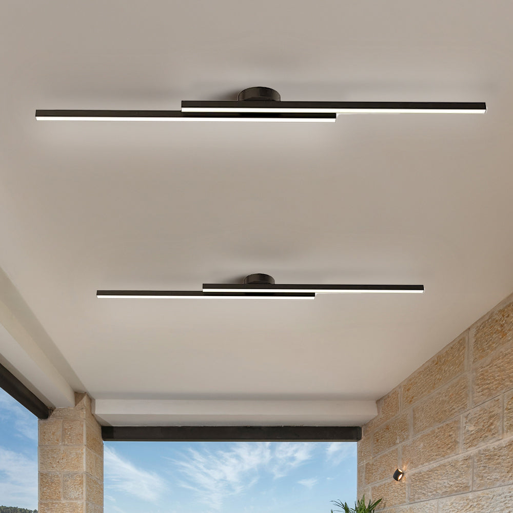 Skanto | Modern Aluminum Semi Flush Mount LED Ceiling Light | Minimalist Design for Living Room, Bedroom & Hallway