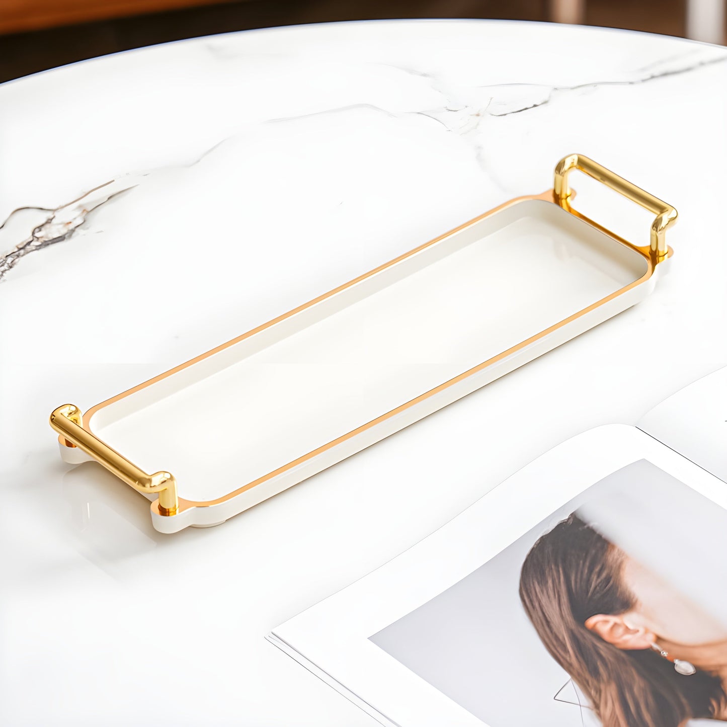 Elegant luxury storage tray for organizing home essentials | Karnz