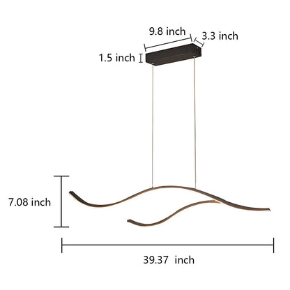 Skanto | Designer LED Ceiling Lamp with Wavy Curved Shape