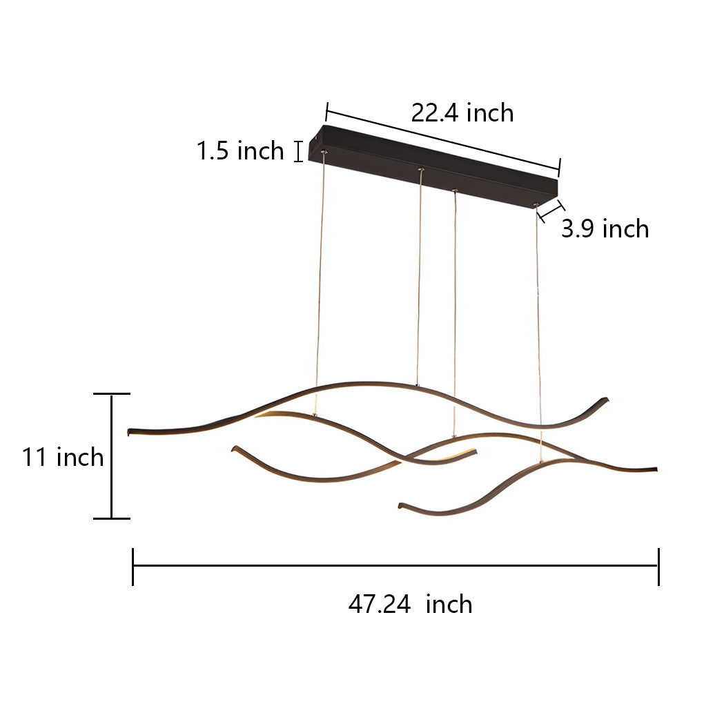 Skanto | Designer LED Ceiling Lamp with Wavy Curved Shape