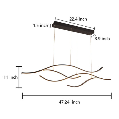 Skanto | Designer LED Ceiling Lamp with Wavy Curved Shape