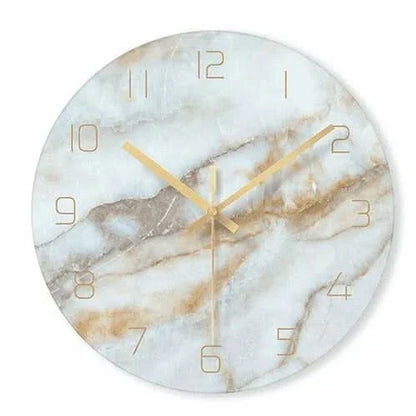 BowLift | Olive - Elegant Wall Clock with Marble Inspiration