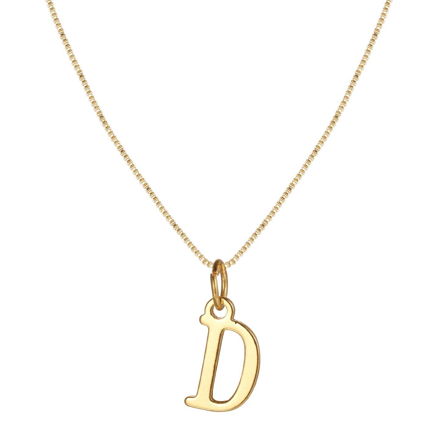 Skanto | 14k Minimal Serif Initial Necklace