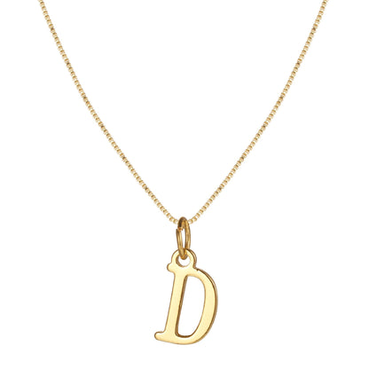 Skanto | 14k Minimal Serif Initial Necklace