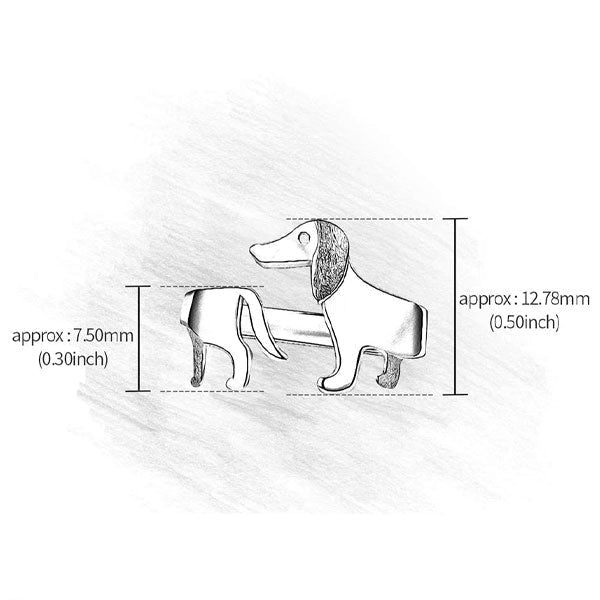 Dachshund Dog 925 Silver Adjustable Ring | Skanto