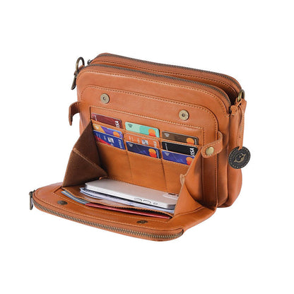 Women's shoulder bag made of three-layer leather | Kalsten