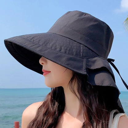 Brehn | SUNNY | Women's Sun Hat | Wide Brim UV Neck Protection | Women's Solar Beach Hat