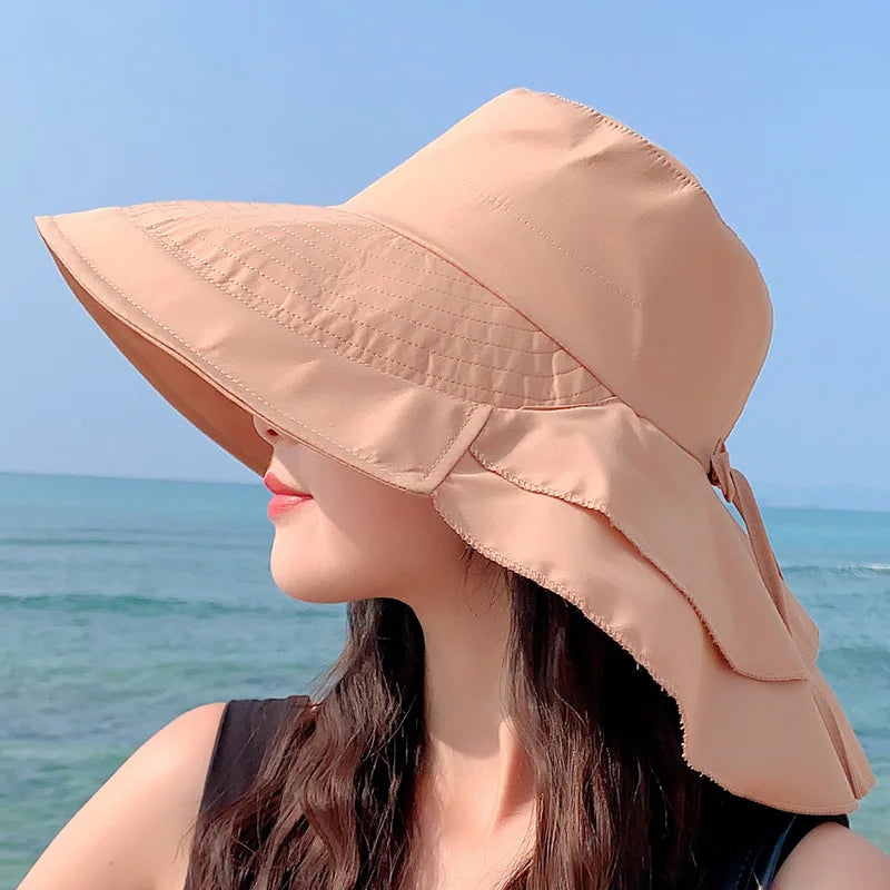 BowLift | SUNNY | Women's Sun Hat for the Sun | Wide Brim UV Neck Protection | Solar Beach Hat Women