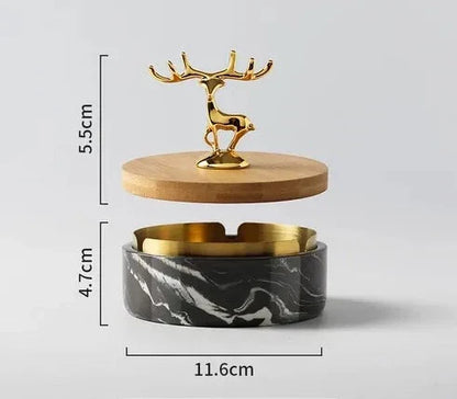 HertGlow Ceramic Ashtray – Stylish Deer Design for Desk and Living Room | Karnz