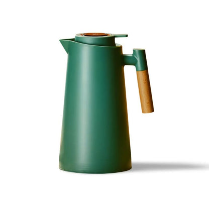 BowLift | Insulated Glass Thermo Jug – Temperature Display & Wood Handle