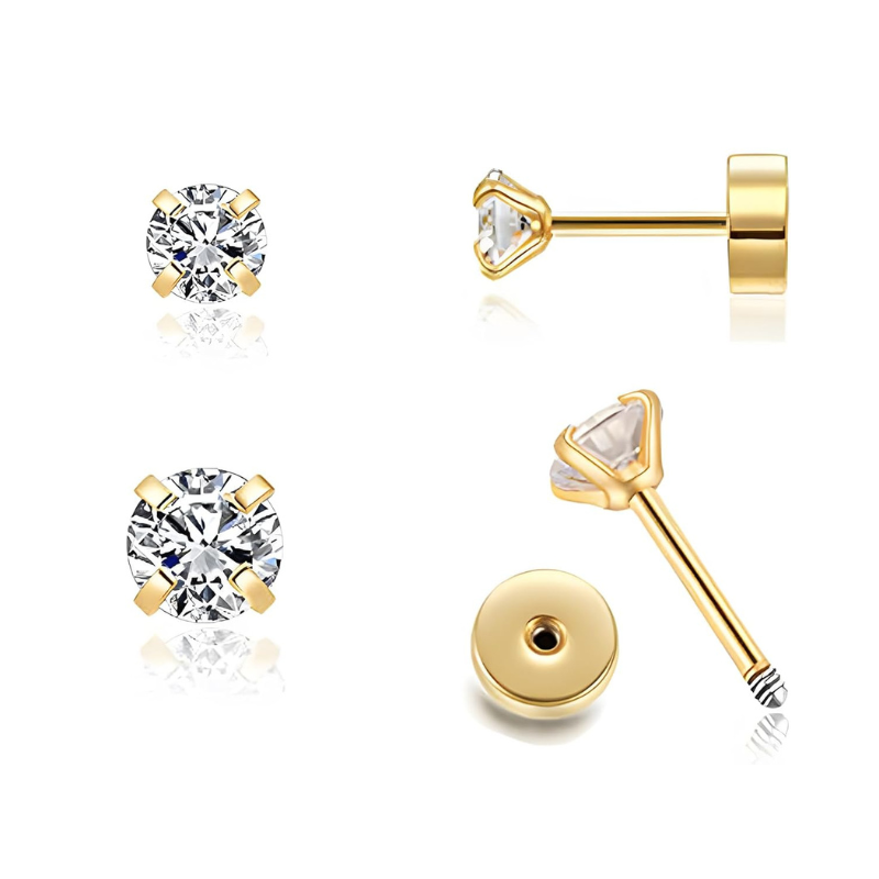Ear studs with flat back | Bowlift
