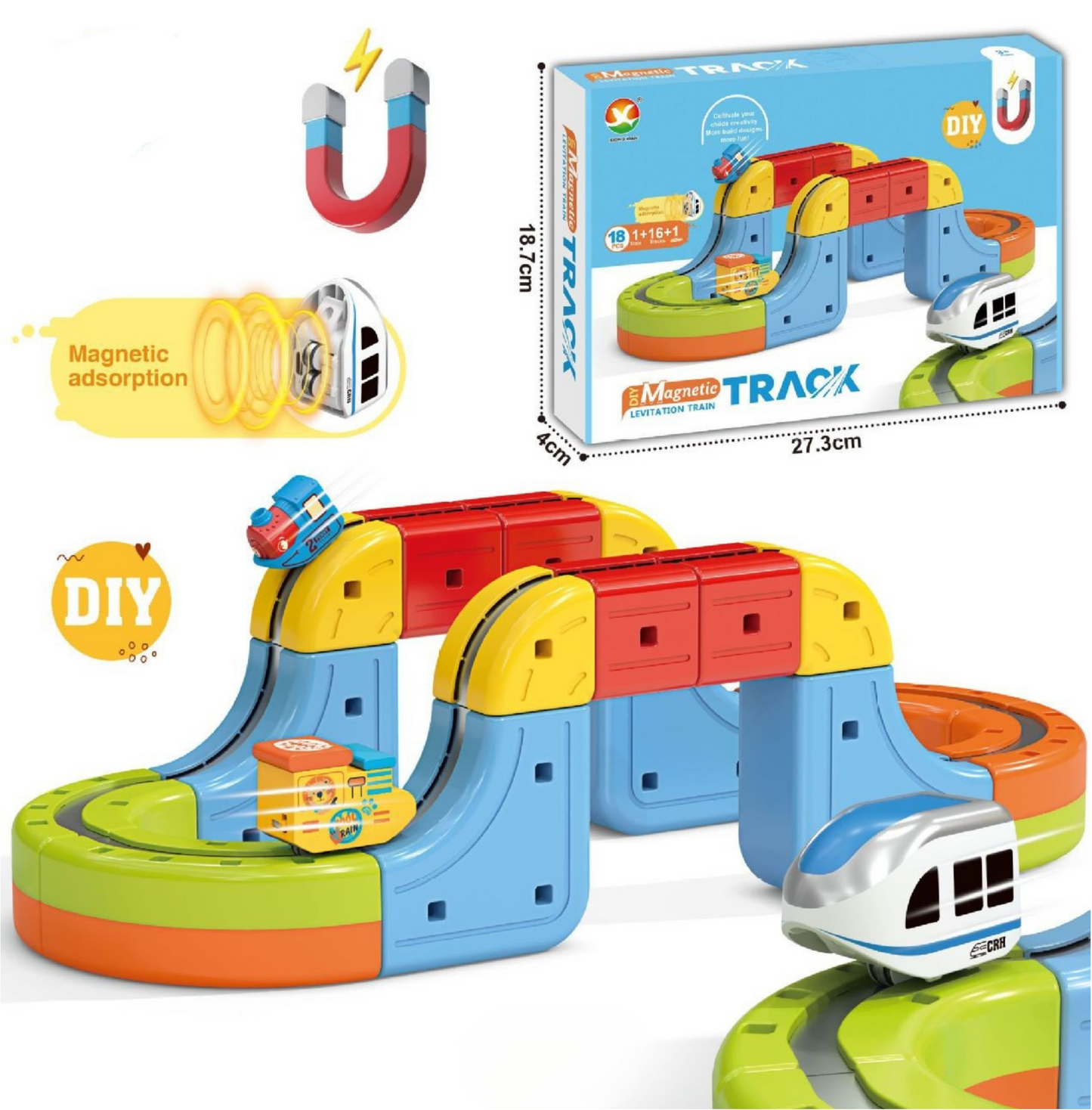 Skanto | Magnetic Cube Track Railway Children's Toy