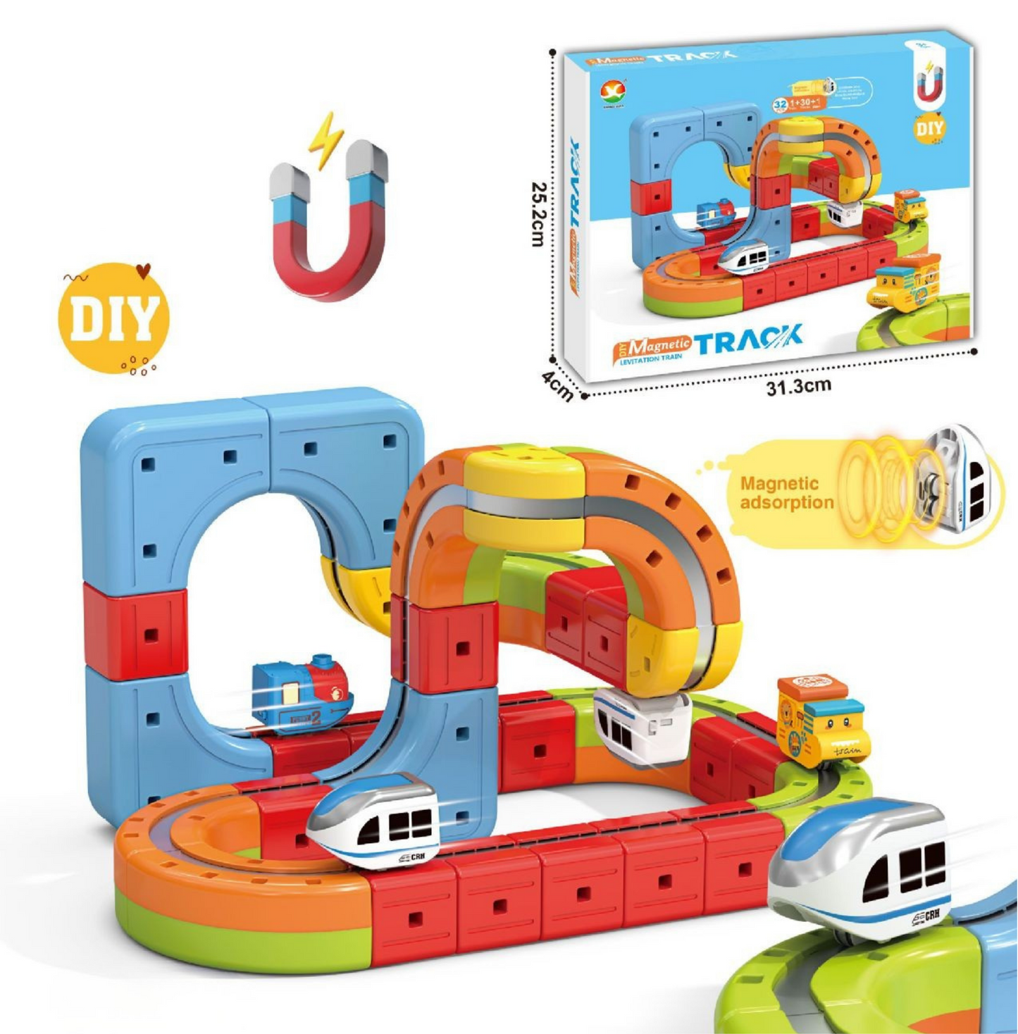 Skanto | Magnetic Cube Track Railway Children's Toy