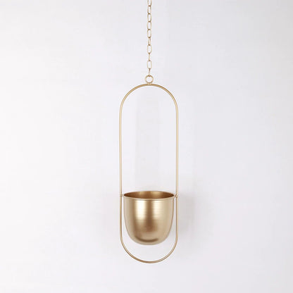 Skanto | DecoBloom Hanging Planter – Elegant Indoor and Outdoor Metal Planter with Chain