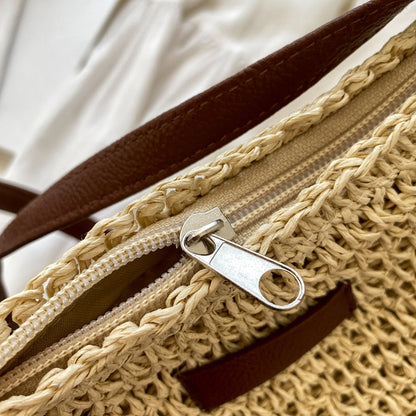 Sandsberg | Boho Shoulder Bag | Braided Design with Large Storage Space | Natural Colors