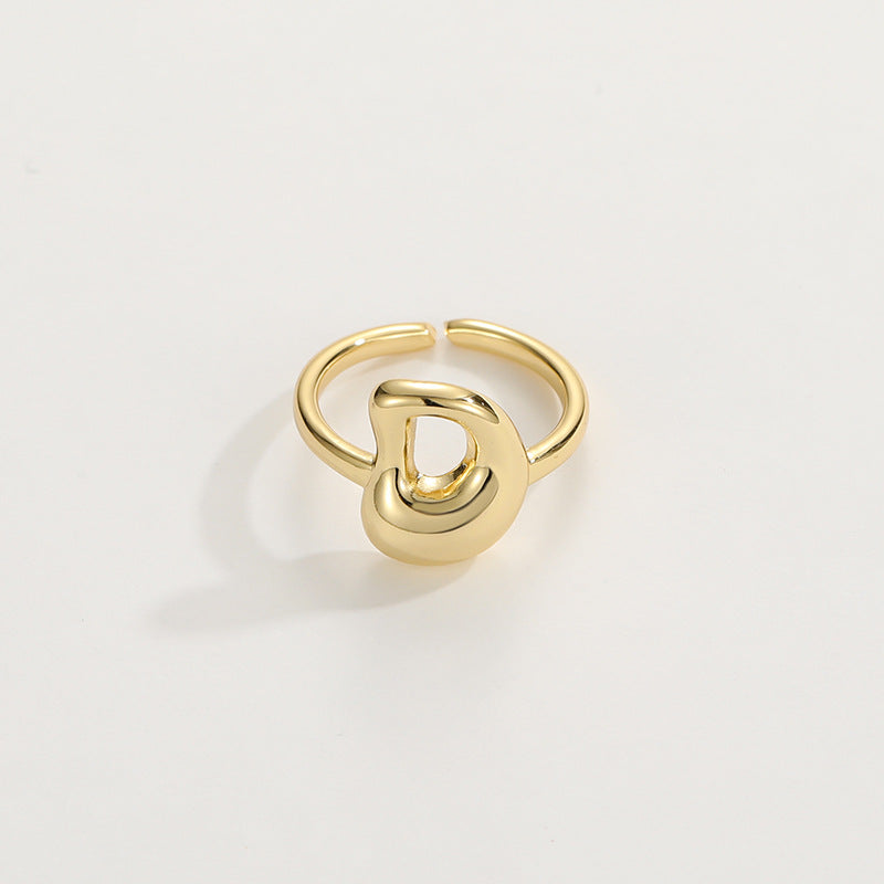 BowLift | Cute Bubble Letter Initial Ring