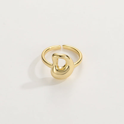 BowLift | Cute Bubble Letter Initial Ring